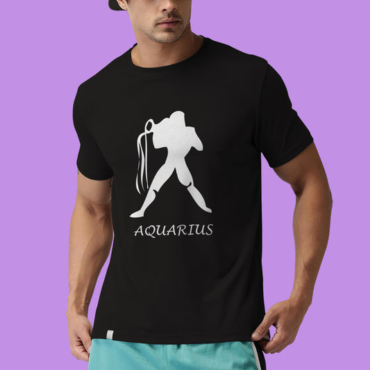 Aquarius zodiac sign tshirt, Personality tshirt, Astrology tshirt- Black