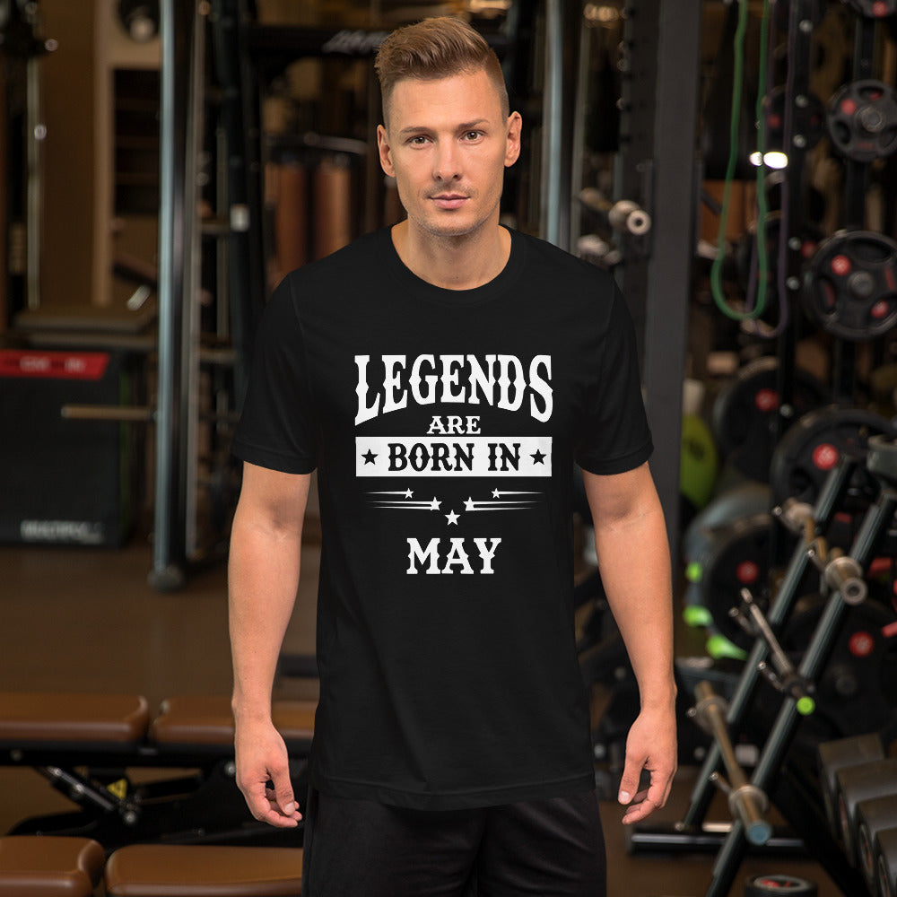 iberrys Birthday month T Shirt for Men |May Birthday Month Tshirt | Half Sleeve T-Shirt | Round Neck T Shirt |Cotton T-Shirt for Men- (05)