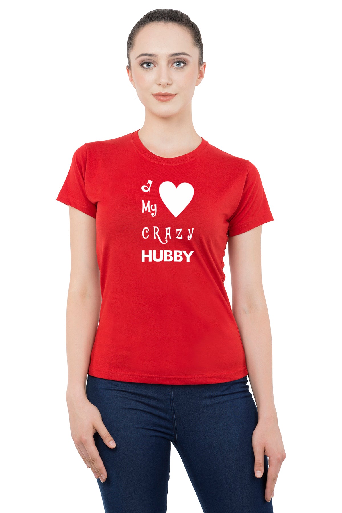 Crazy Love matching Couple T shirts- Red