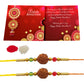 iberry's Rakhi Gift Pack with Set of 2 Rudraksh Rakhi, Greeting Card and Roli Chawal for Brother|Rakhi Combo with Branded Packaging-0404