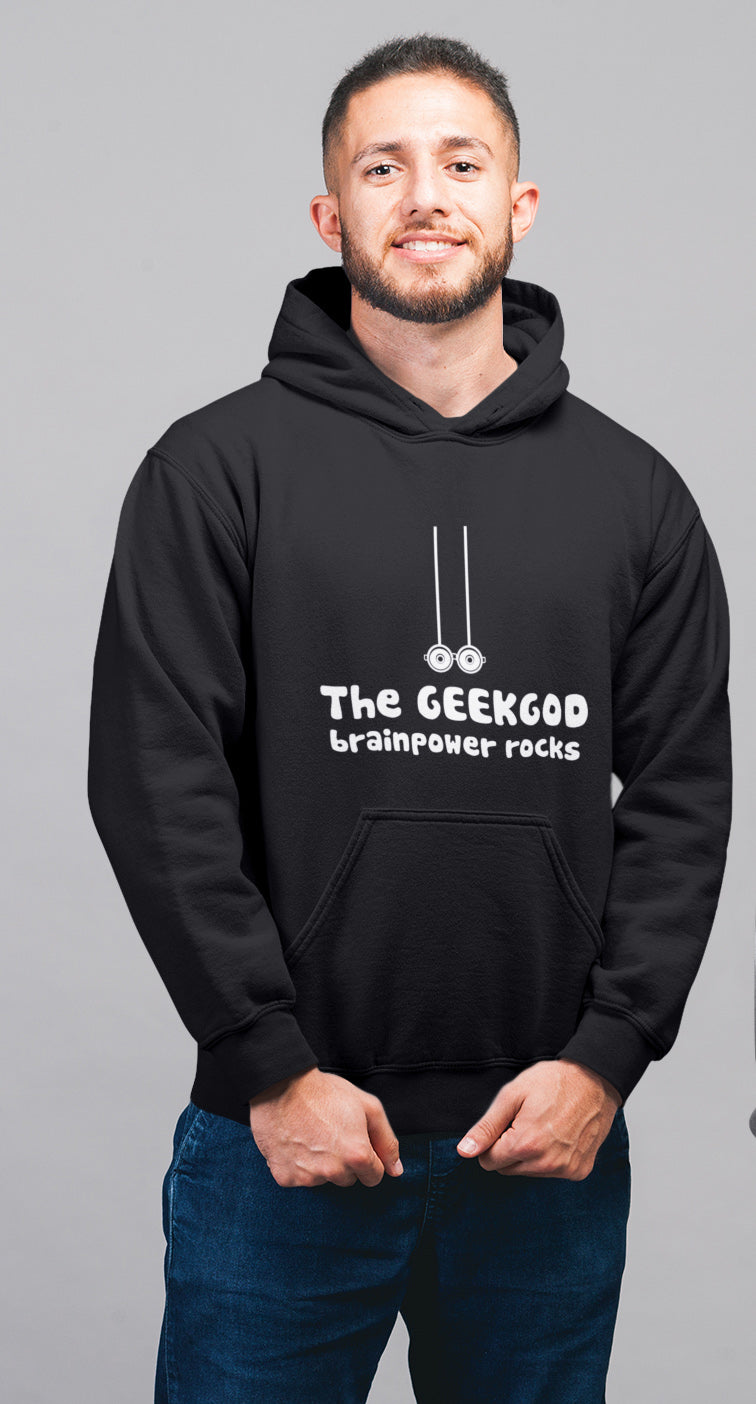 Geekgod & Geekgoddess Matching Couple Cute Sweatshirts | Couple Hoodies- Black