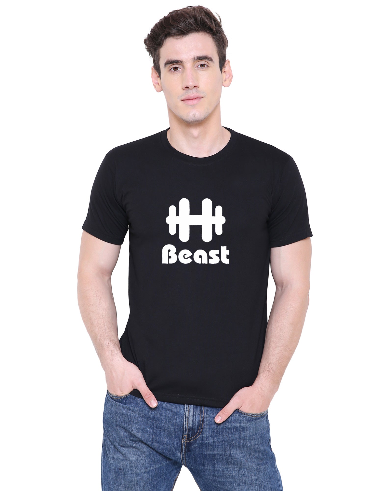 Beauty Beast matching Couple T shirts- Black