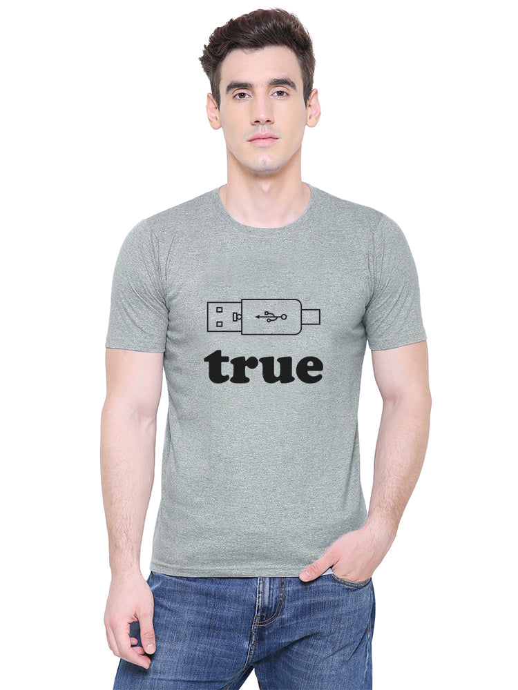 True Love matching Couple T shirts- Grey